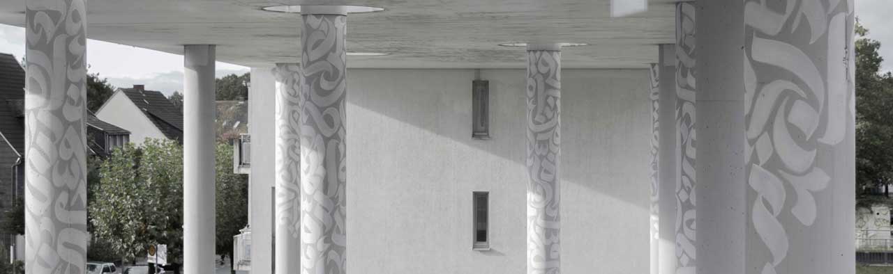 Art-Haus Bergkamen Säulen Bibliothek Marktplatz